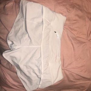 White Lulu Lemon shorts